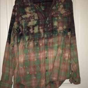Dyed flannel shirt